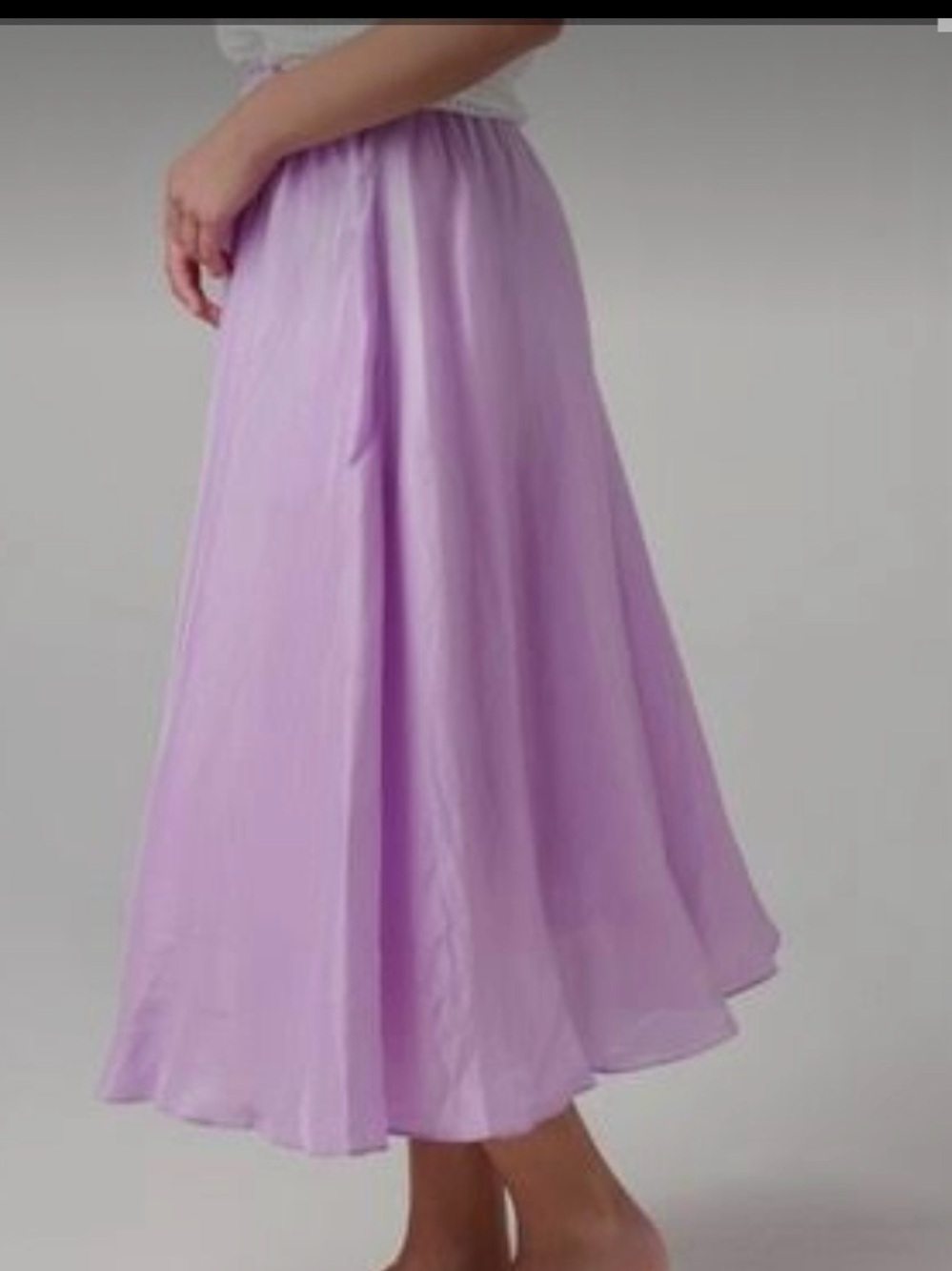 Vince Lilac Women's Midi Skirt - Lightweight Flowing Silhouette